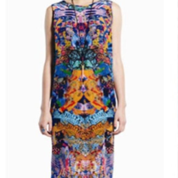 Ken Done Does something Else Natalie Wood Electric Sekki Silk Dress - Picture 7 of 7